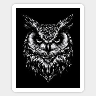 The Creepy Owl's Stare Sticker